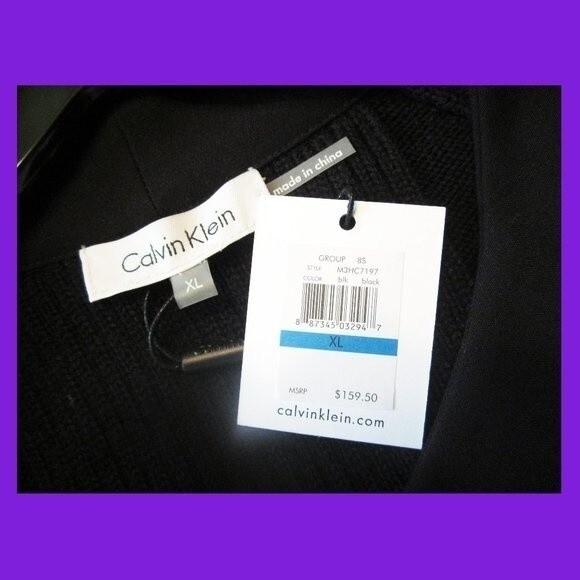 Calvin Klein NEW Quiet Luxury Wool Blend Open-front Sweater-coat Jacket XL - Picture 5 of 11